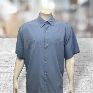 R. S. Surf Hawaiian Light Blue Swimming Fish Shirt